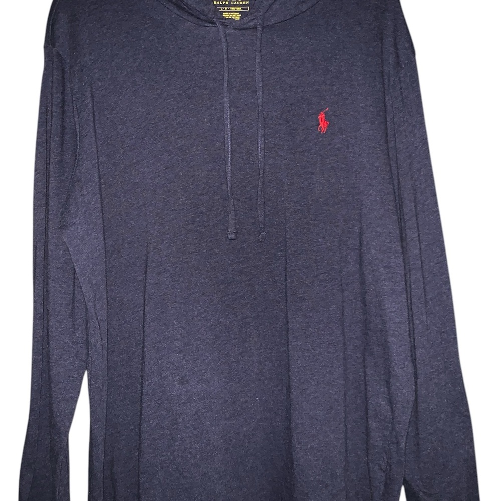 Polo by Ralph Lauren Blue Hooded Sweatshirt with Iconic Logo